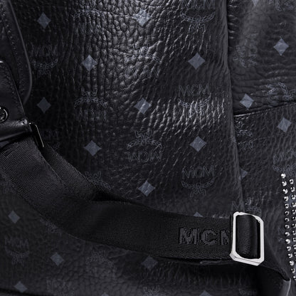 MCM Visetos Studded Medium Stark Gunta Backpack Black 14 of 15
