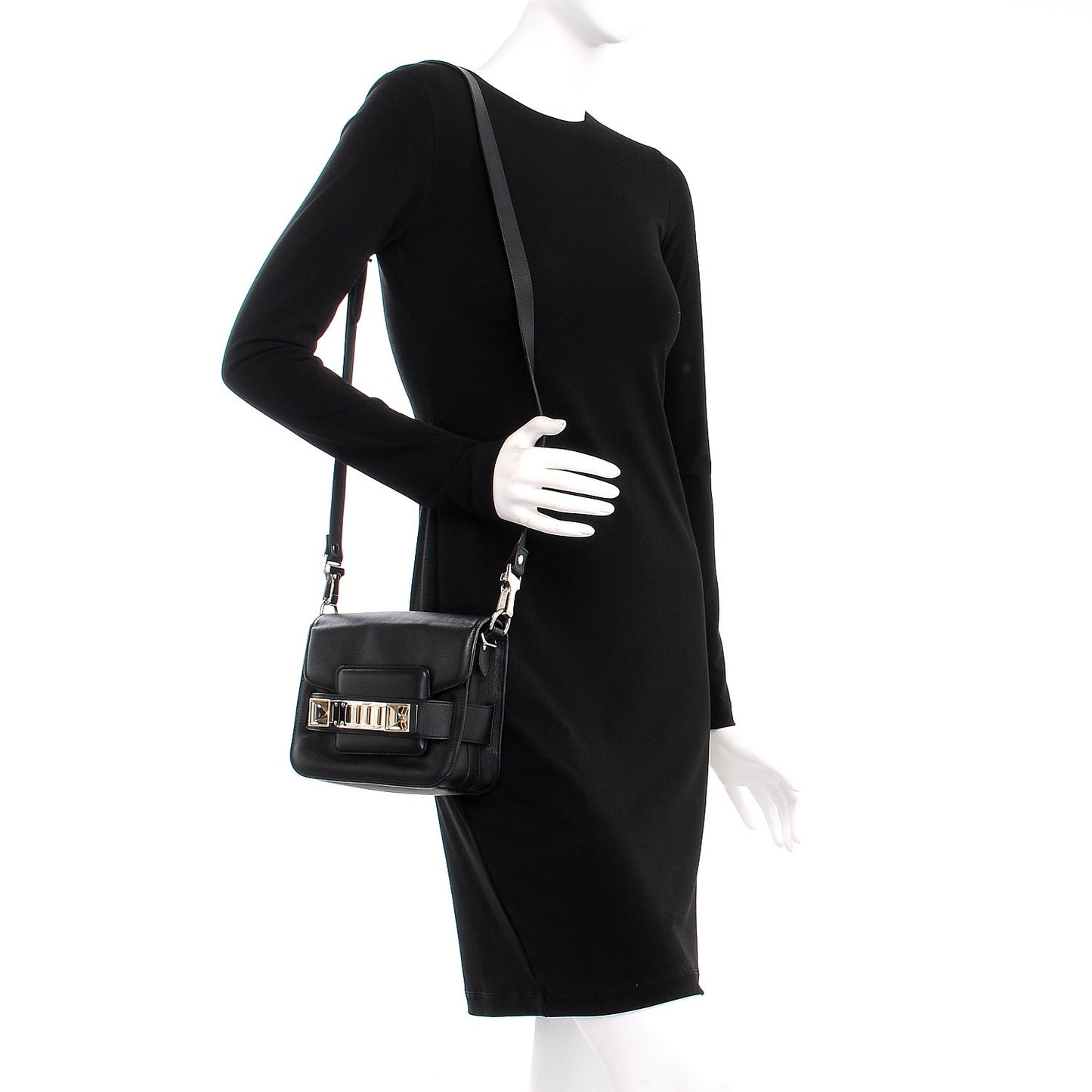 Calfskin PS11 Tiny Shoulder Bag Black