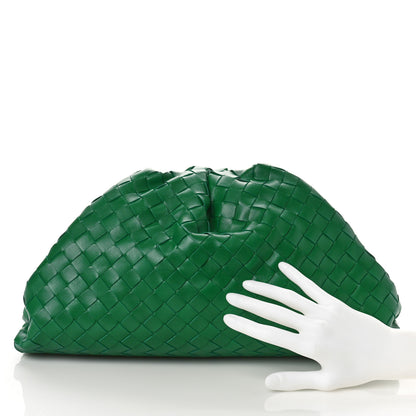 Bottega Veneta Nappa Maxi Intrecciato The Pouch Oversized Clutch Racing Green 2 of 10
