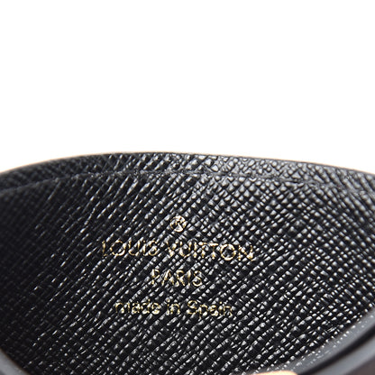 Louis Vuitton Monogram Calfskin Kimono Card Holder Black 5 of 7