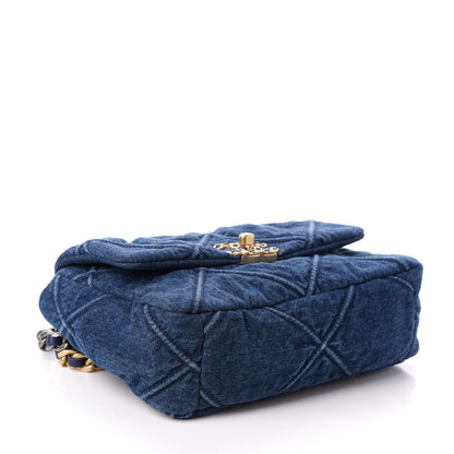 Chanel Denim Quilted Medium Chanel 19 Flap Blue 4 of 10