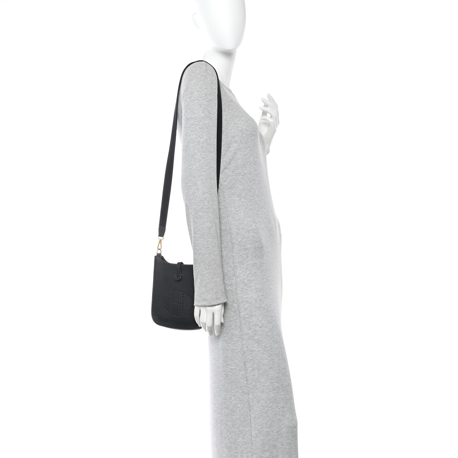 Hermes Taurillon Clemence Evelyne TPM Black 2 of 13