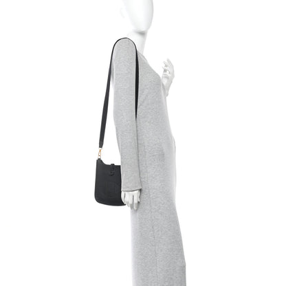 Hermes Taurillon Clemence Evelyne TPM Black 2 of 13