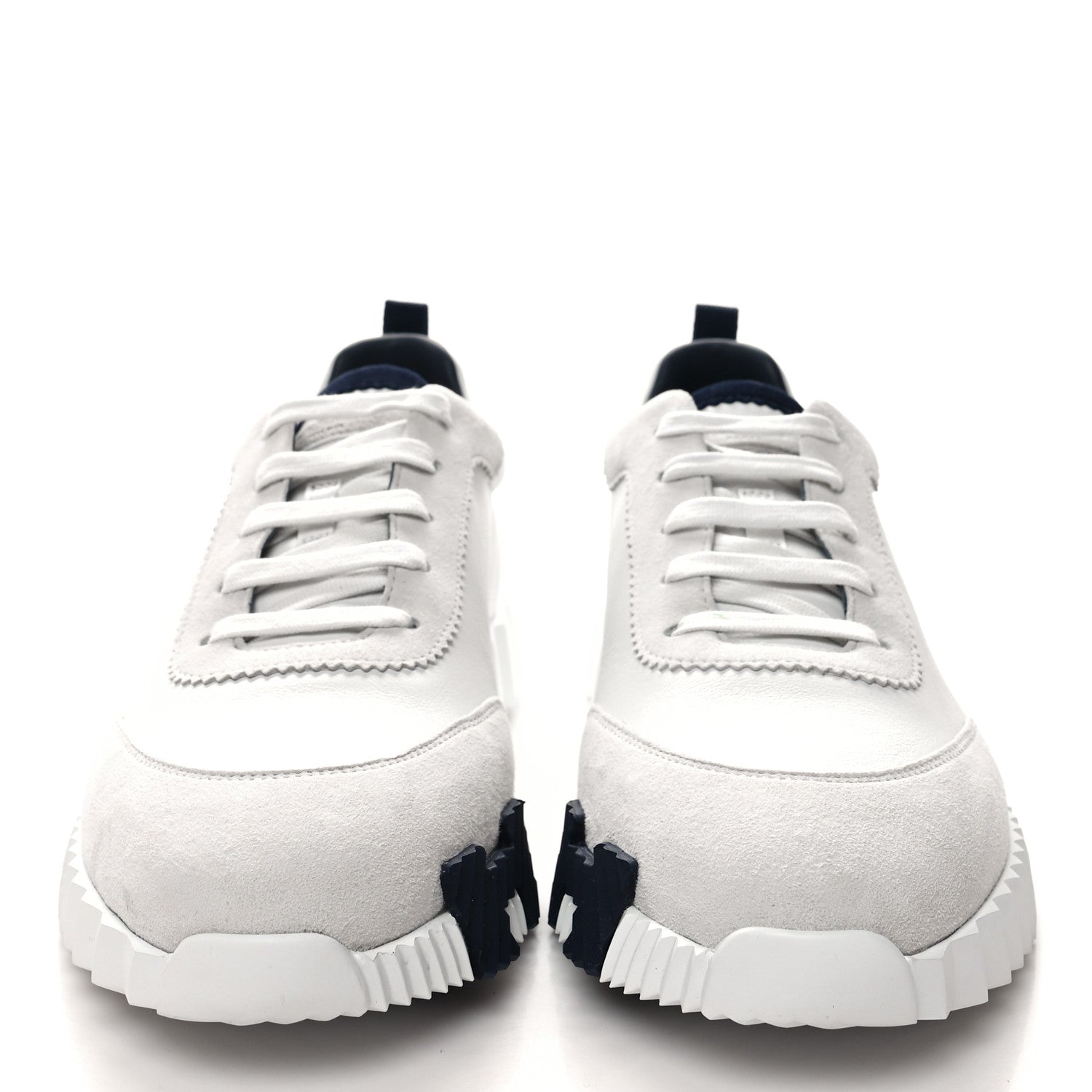 Hermes Goatskin Suede Mens Bouncing Sneakers 43 White 2 of 8