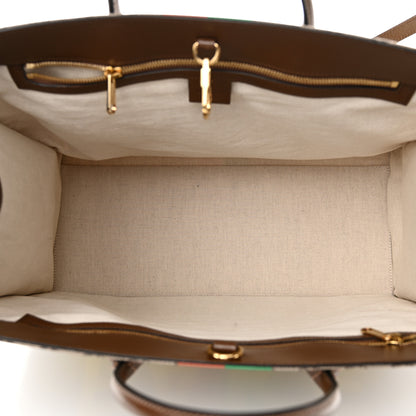 Gucci GG Supreme Monogram Fake/Not Large Retro Interlocking G Tote Bag Beige Brown Sugar 5 of 12