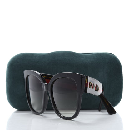 Gucci Acetate Square Frame Web Sunglasses GG0059S Black Tortoise 8 of 8