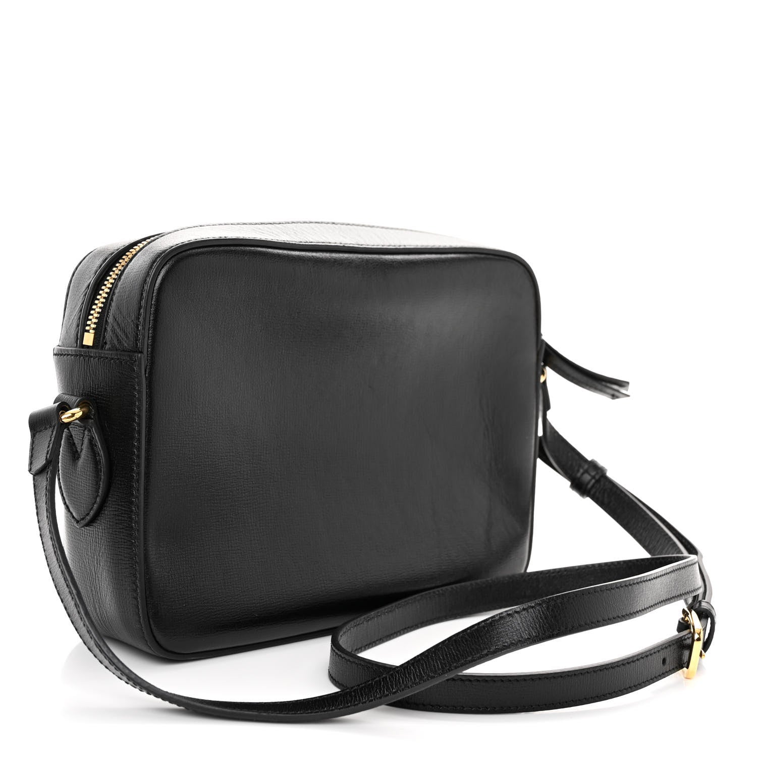 Gucci Textured Calfskin Small Horsebit 1955 Shoulder Bag Black 3 of 10