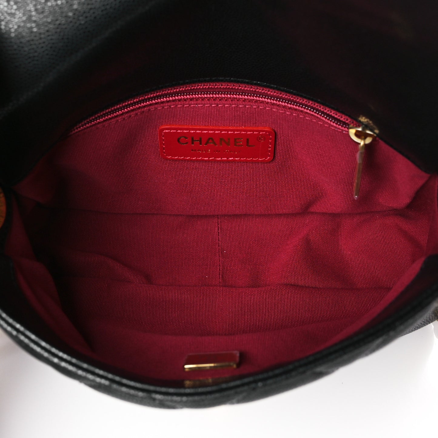 Caviar Quilted Small Twist Your Buttons Flap Black