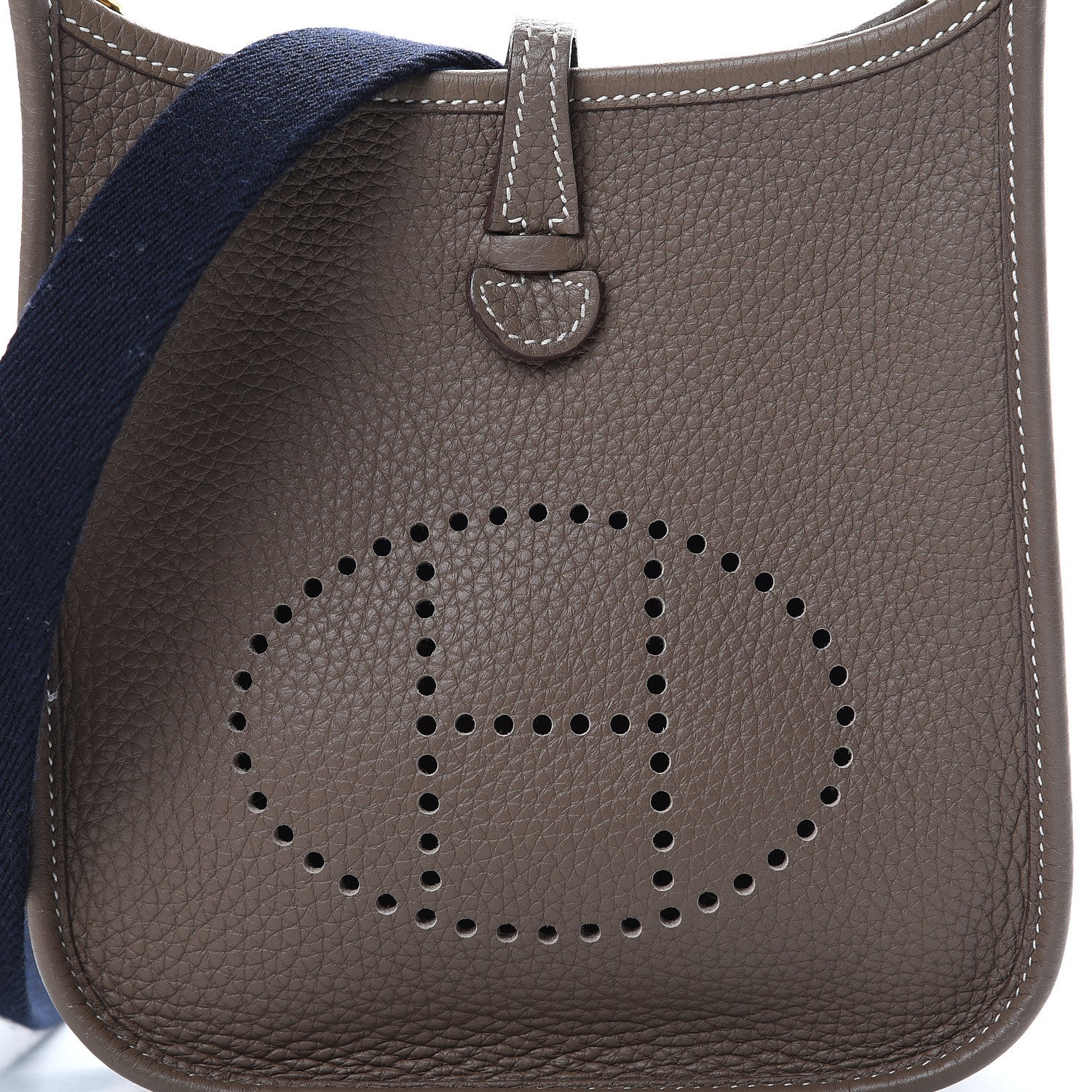 Hermes Taurillon Clemence Amazone Evelyne TPM Etoupe Bleu Indigo 7 of 10