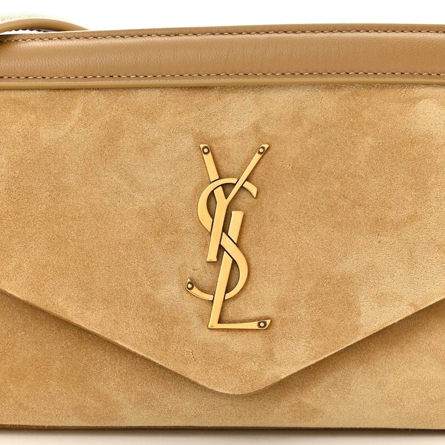 Saint Laurent Suede Calypso Crossbody Fallow 8 of 10