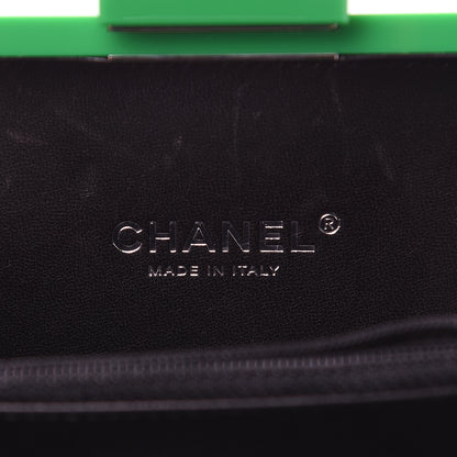 Chanel Plexiglass Boy Brick Lego Clutch Green 6 of 12