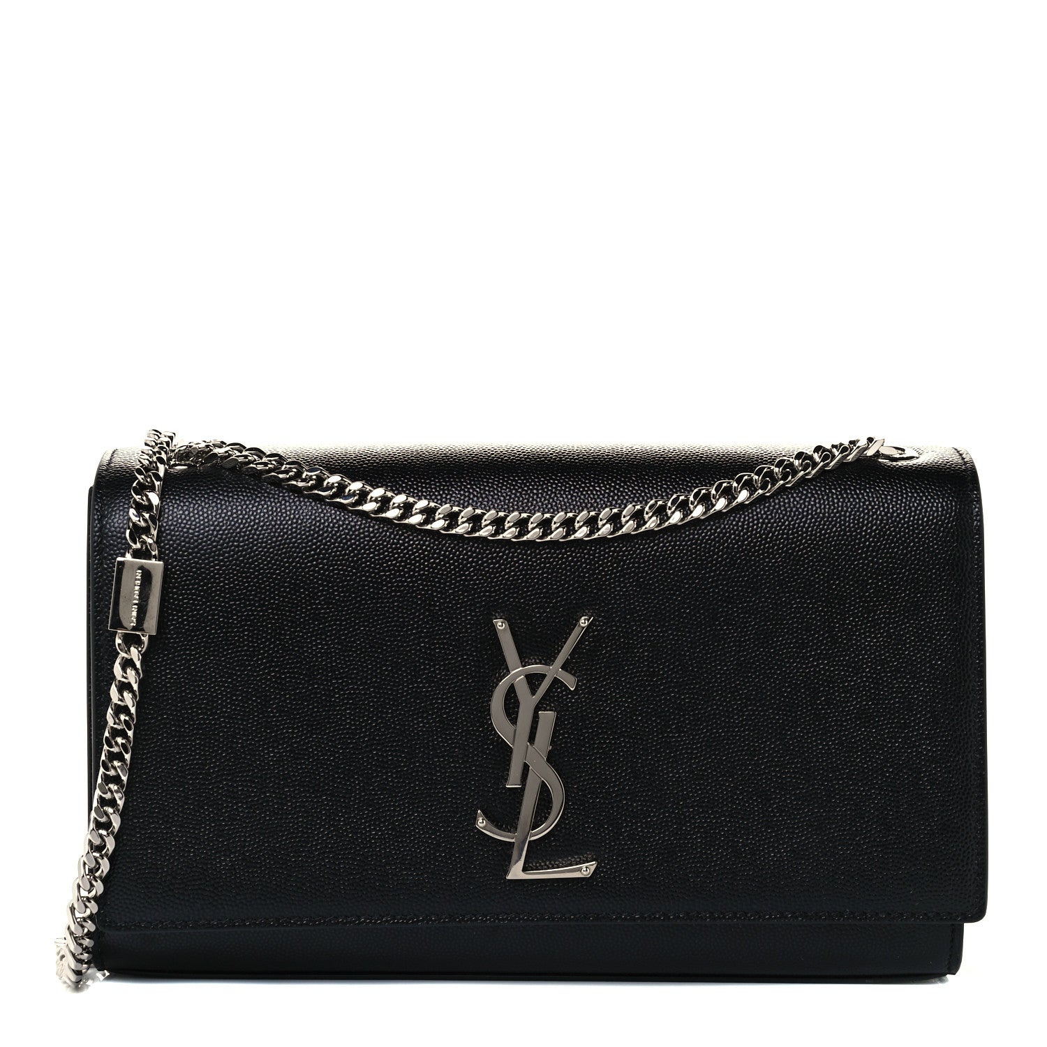Saint Laurent Grain De Poudre Medium Classic Monogram Kate Satchel Black 1 of 11