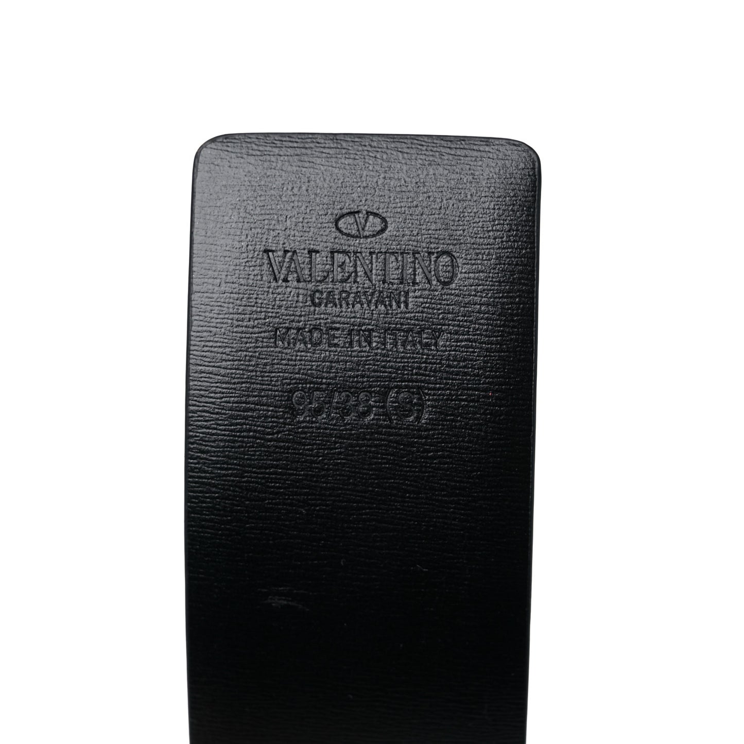 Glossy Calfskin VLogo Reversible 40mm Belt 95 38 Saddle Brown Black