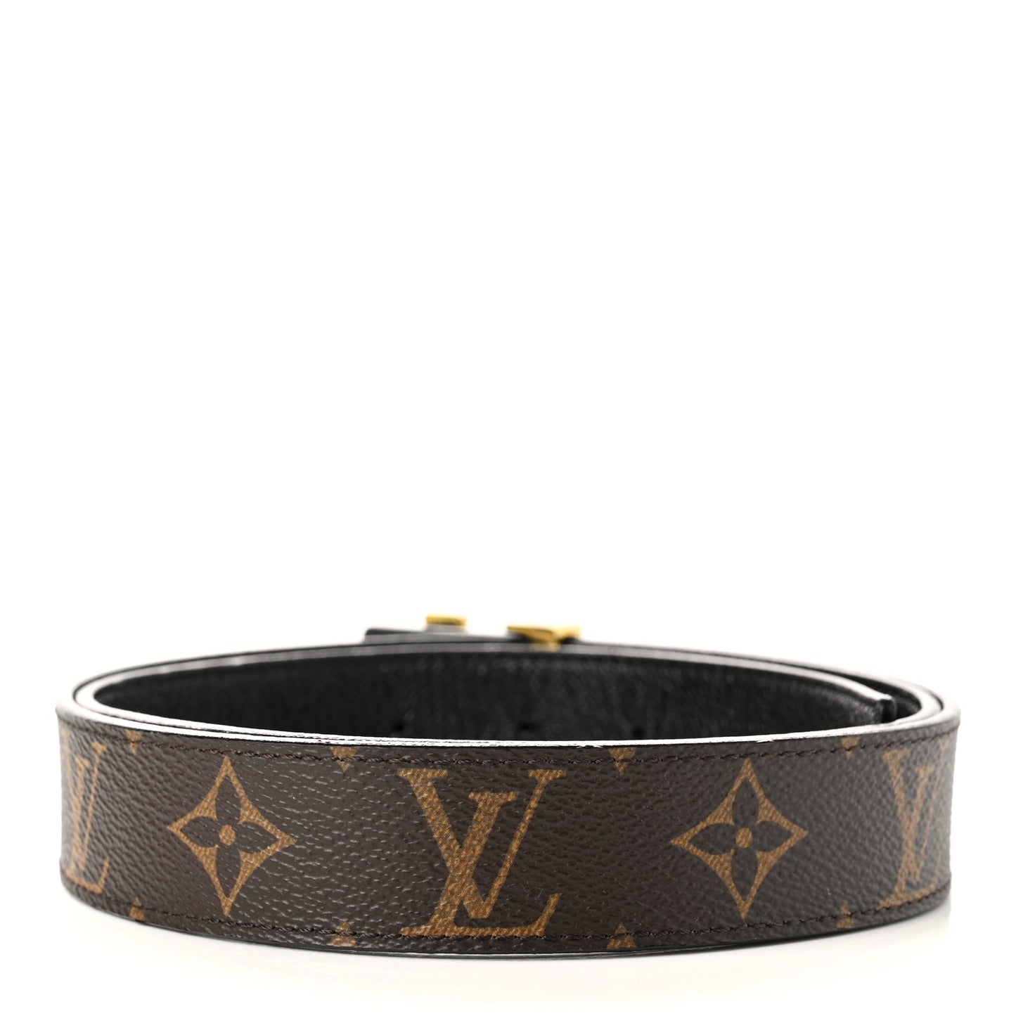 Calfskin Monogram 30mm LV Initiales Reversible Belt 90 36 Black