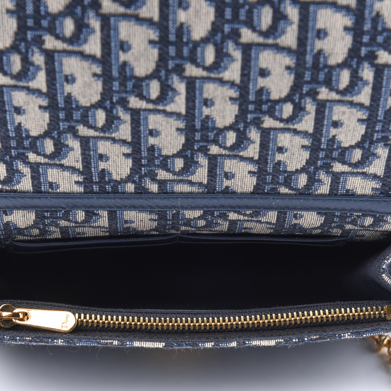Christian Dior Oblique 30 Montaigne 2-In-1 Pouch Blue 3 of 4