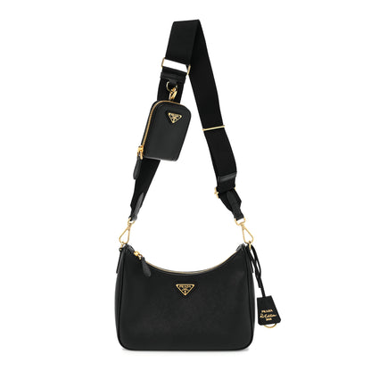 Prada Saffiano Lux Re-Edition 2005 Shoulder Bag Black 1 of 9