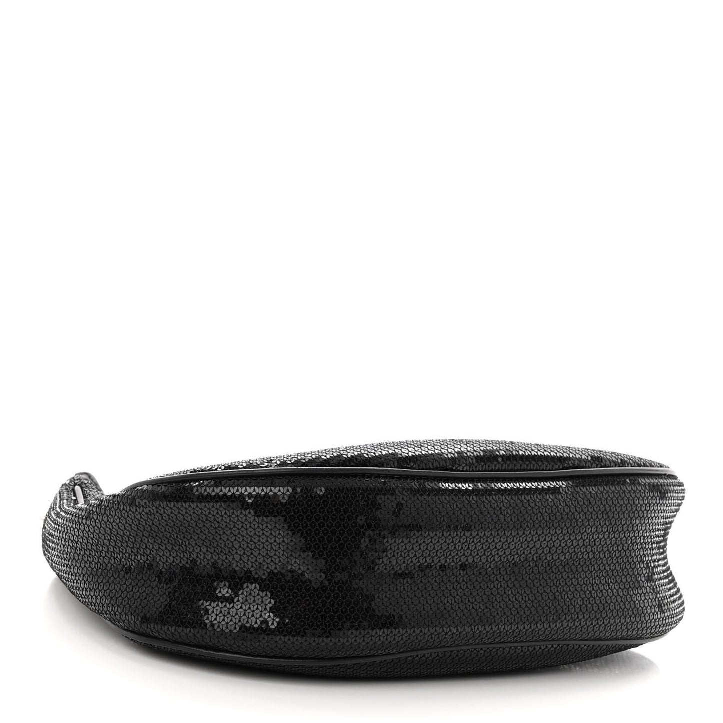 Sequin Medium Chain Ava Shoulder Bag Black