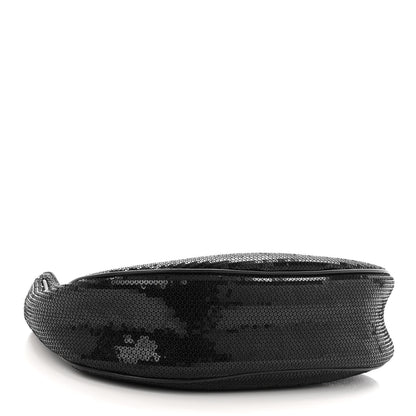 Celine Sequin Medium Chain Ava Shoulder Bag Black 4 of 9