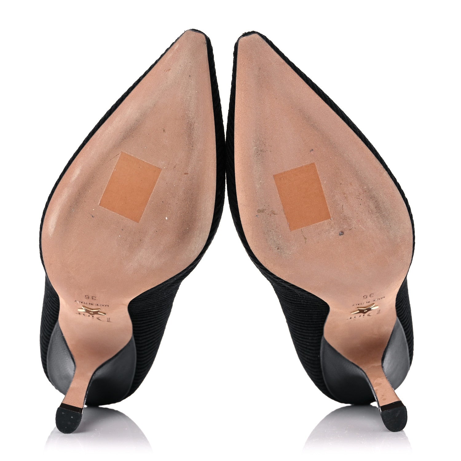 Christian Dior Technical Canvas Ribbon Embroidered J'Adior 100mm Pumps 36 Black 5 of 9
