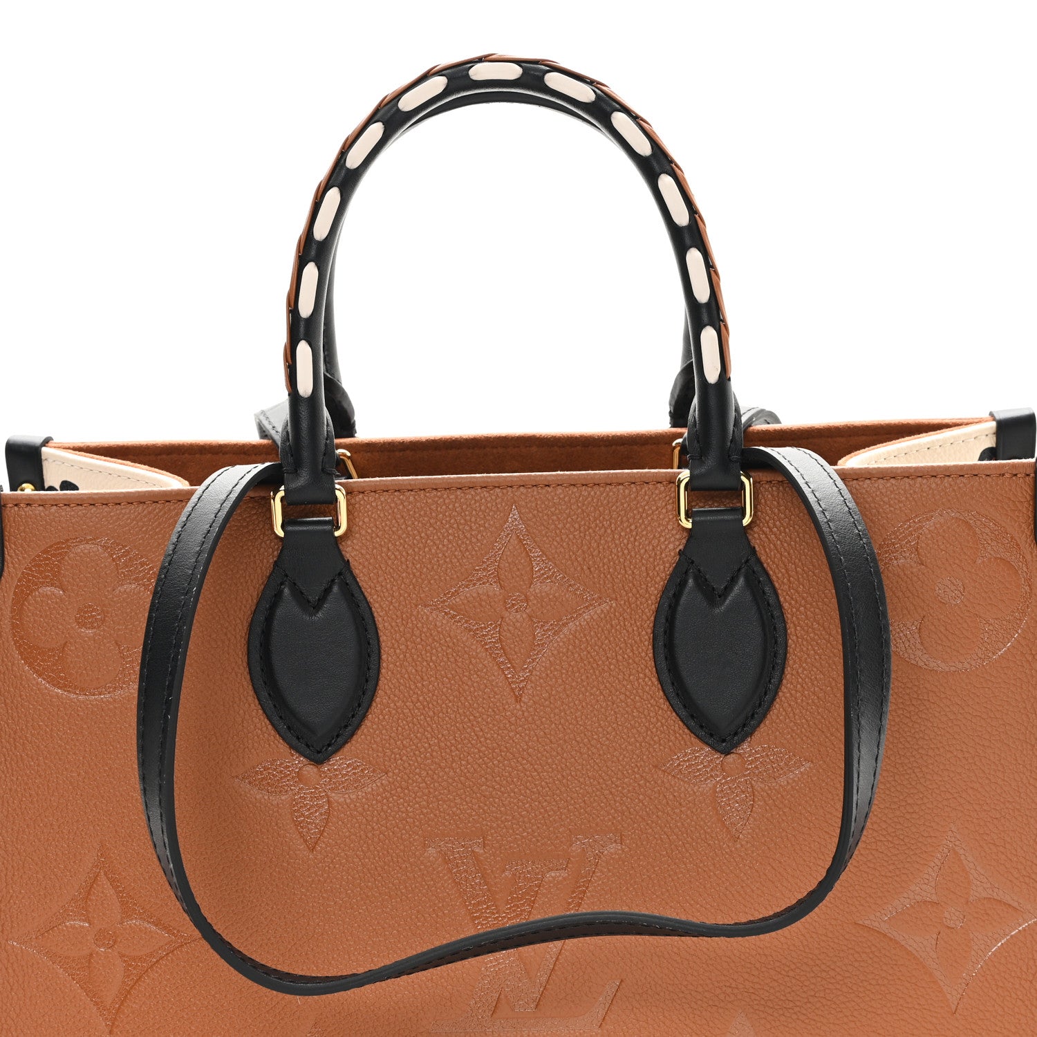 Louis Vuitton Empreinte Monogram Giant Wild At Heart Onthego MM Caramel 7 of 9