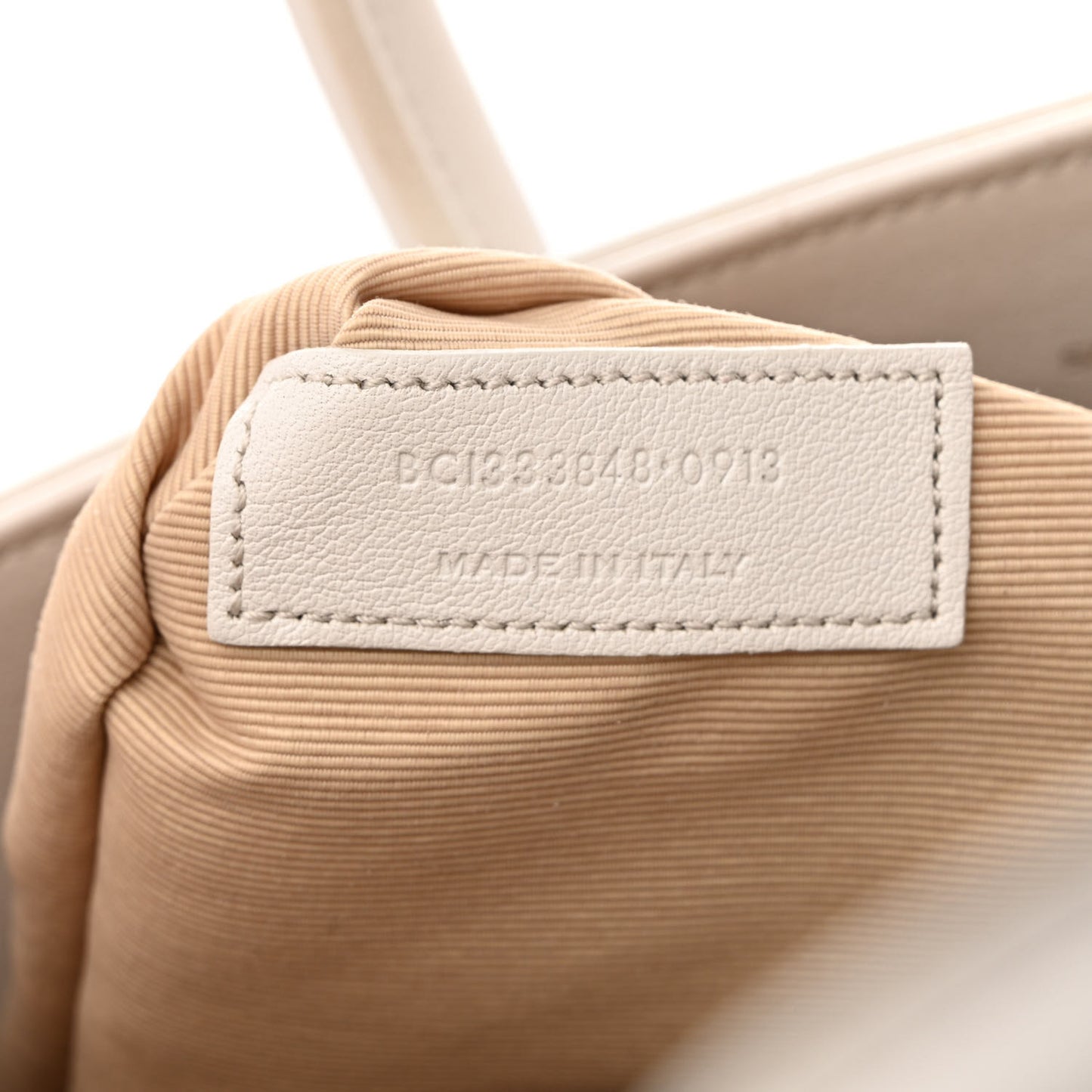 Calfskin Studded Small Sac De Jour White