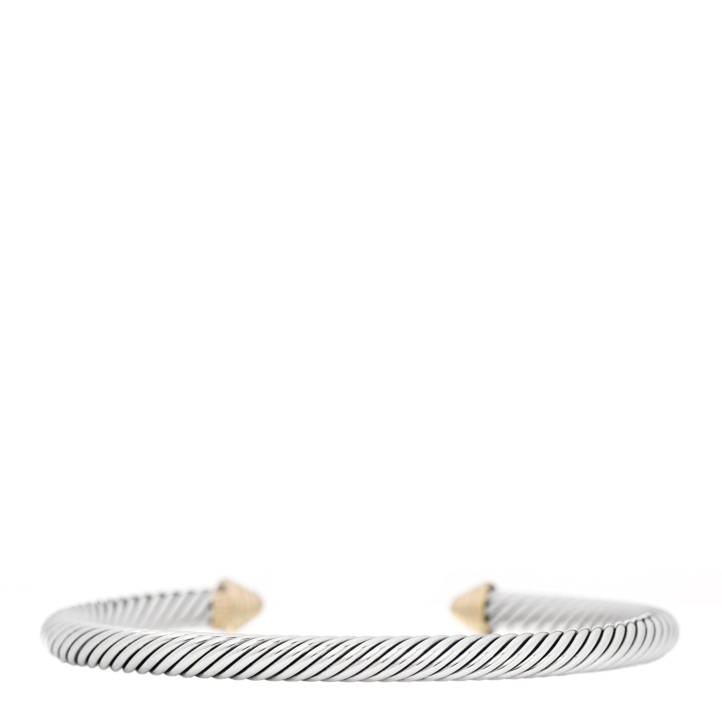 Sterling Silver 14K Yellow Gold 5mm Cable Classics Bracelet