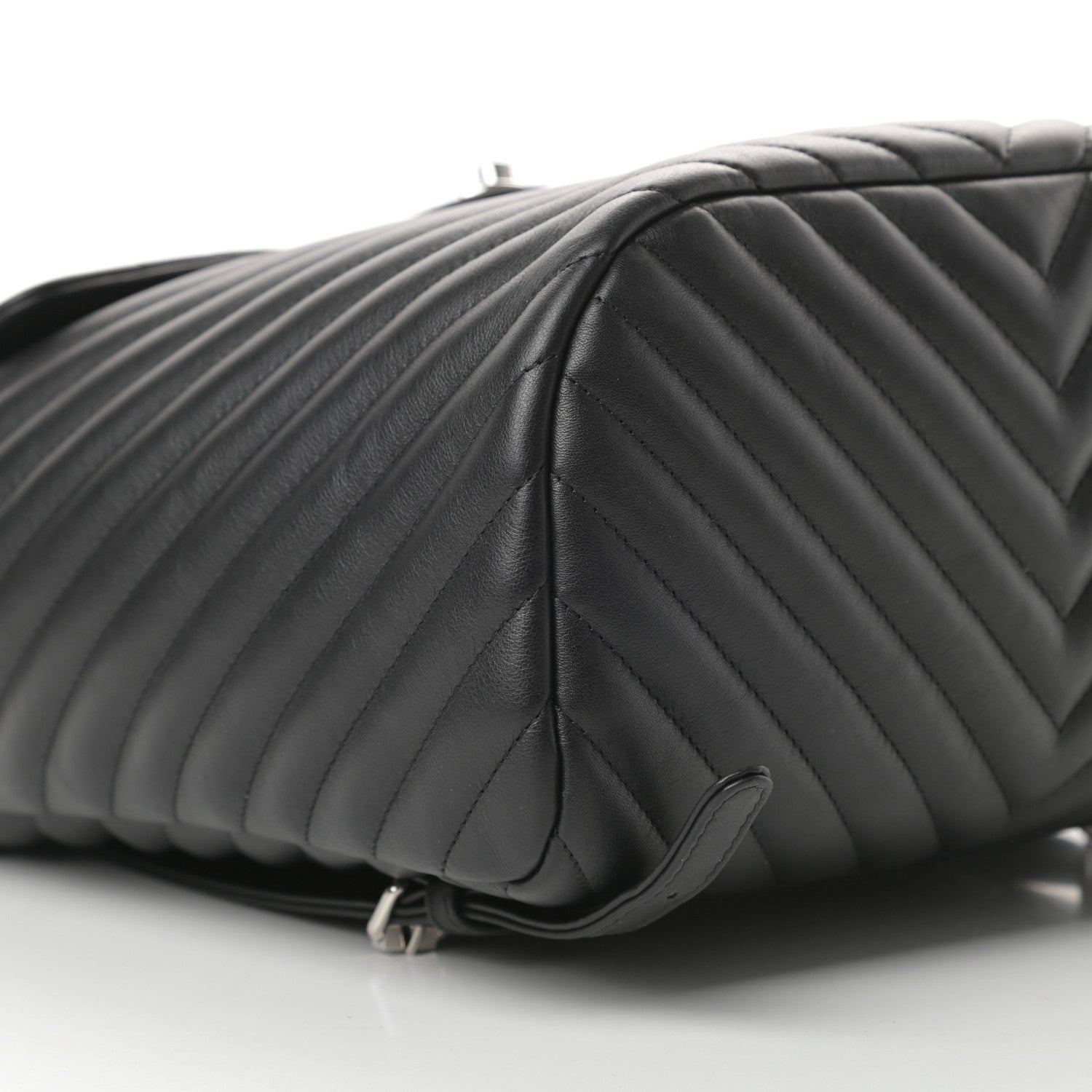 Chanel Calfskin Chevron Quilted Large Urban Spirit Backpack Black 9 of 16