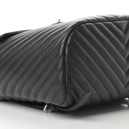 Chanel Calfskin Chevron Quilted Large Urban Spirit Backpack Black 9 of 16