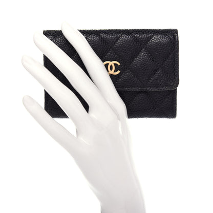 Chanel Caviar Quilted Flap Card Holder Black 2 of 8