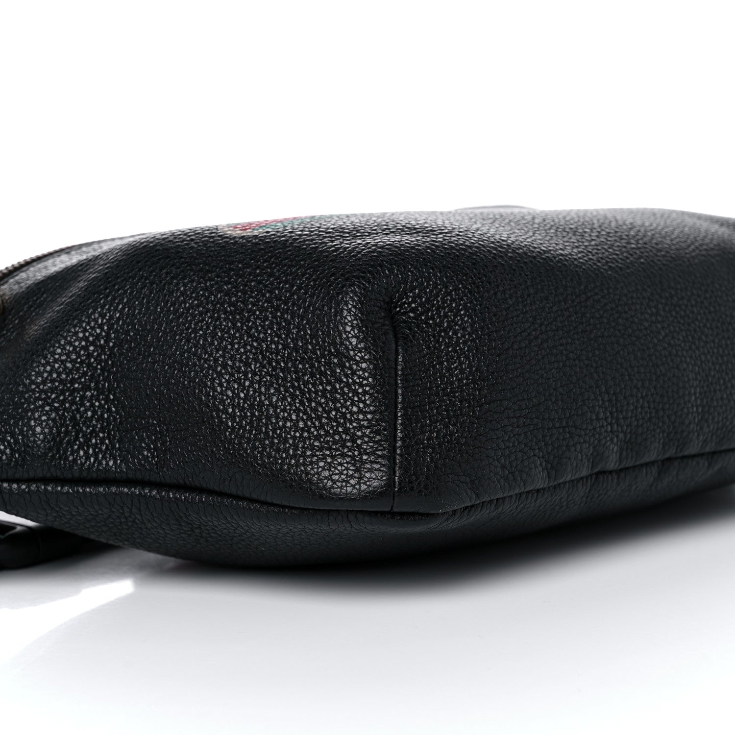 Gucci Grained Calfskin Logo Belt Bag Black 9 of 12
