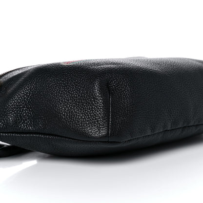 Gucci Grained Calfskin Logo Belt Bag Black 9 of 12