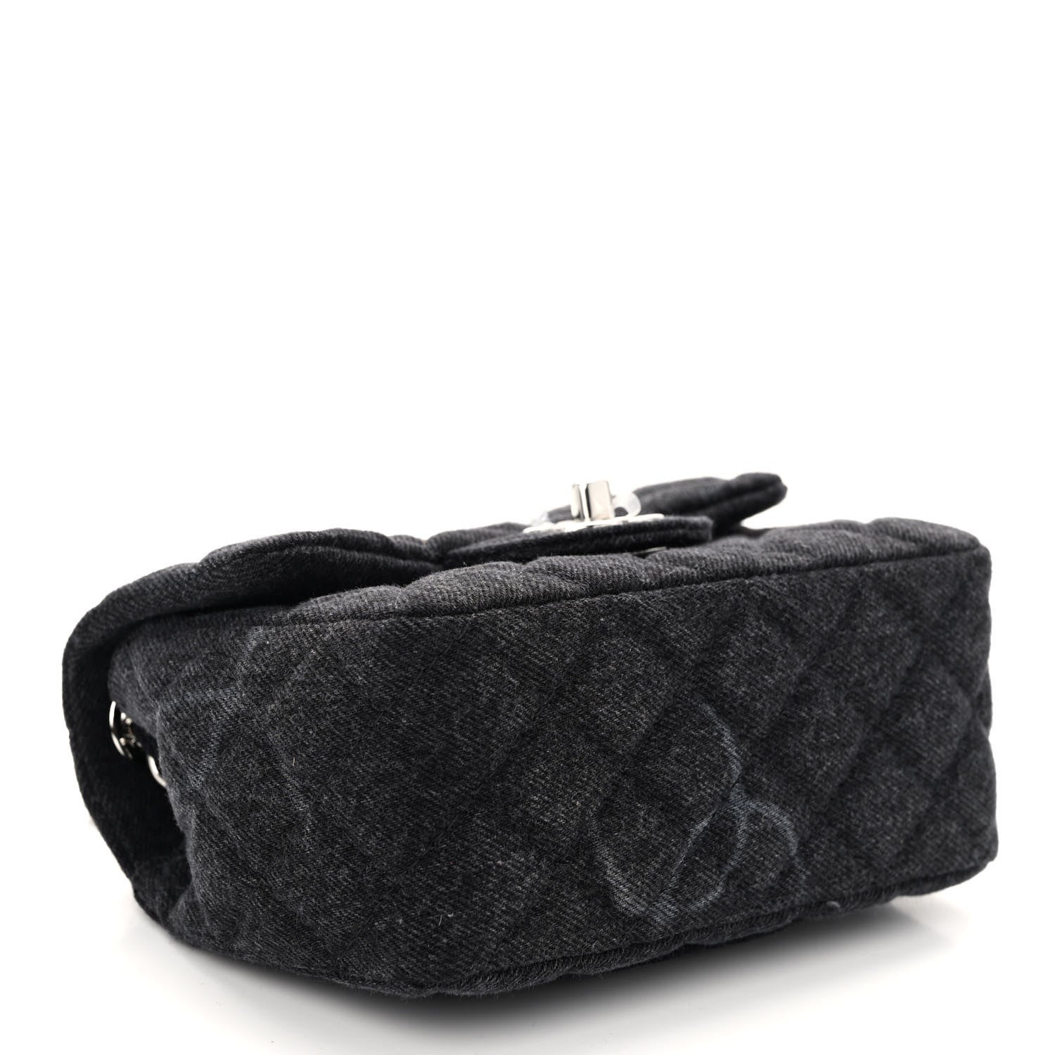 Chanel Denim CC Quilted Mini Square Flap Black 4 of 9