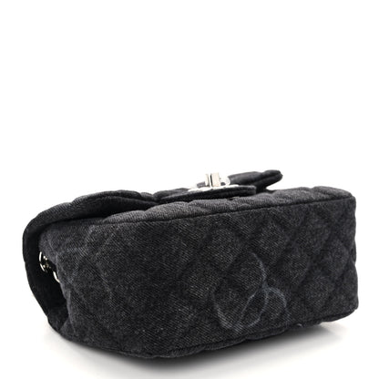 Chanel Denim CC Quilted Mini Square Flap Black 4 of 9