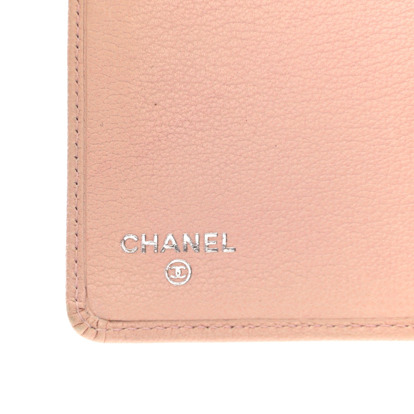 Goatskin Camellia Yen Wallet Pink