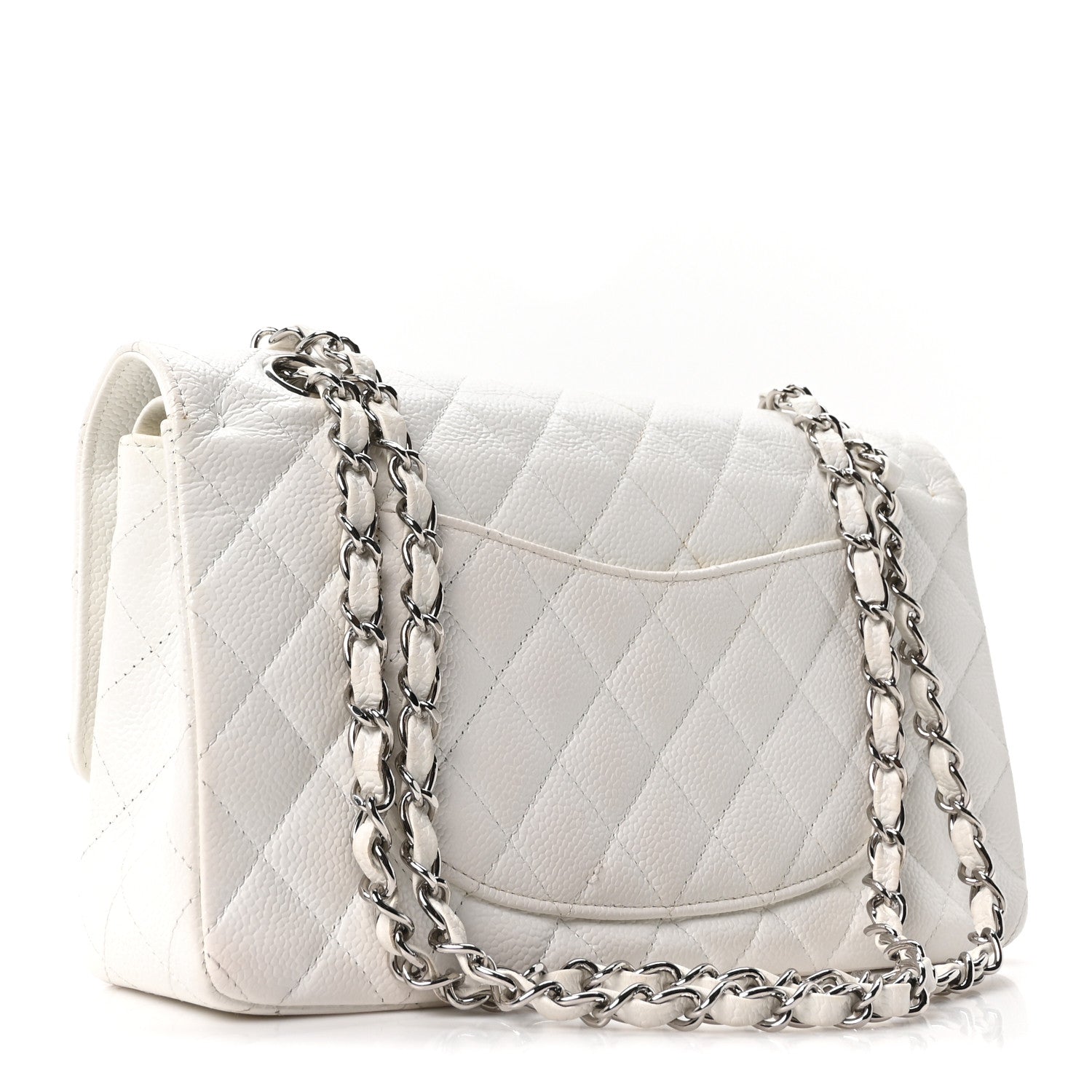 Chanel Caviar Quilted Medium Double Flap Ivory 3 of 10
