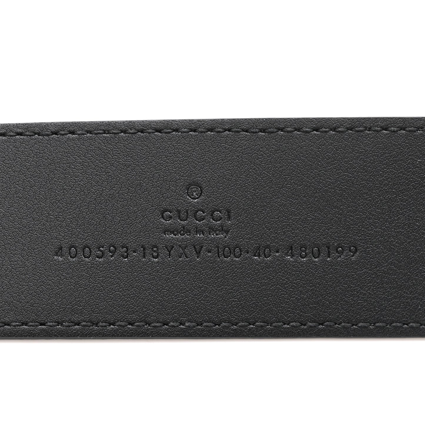Azalea Calfskin Enamel Monochrome Double G Belt 100 40 Black