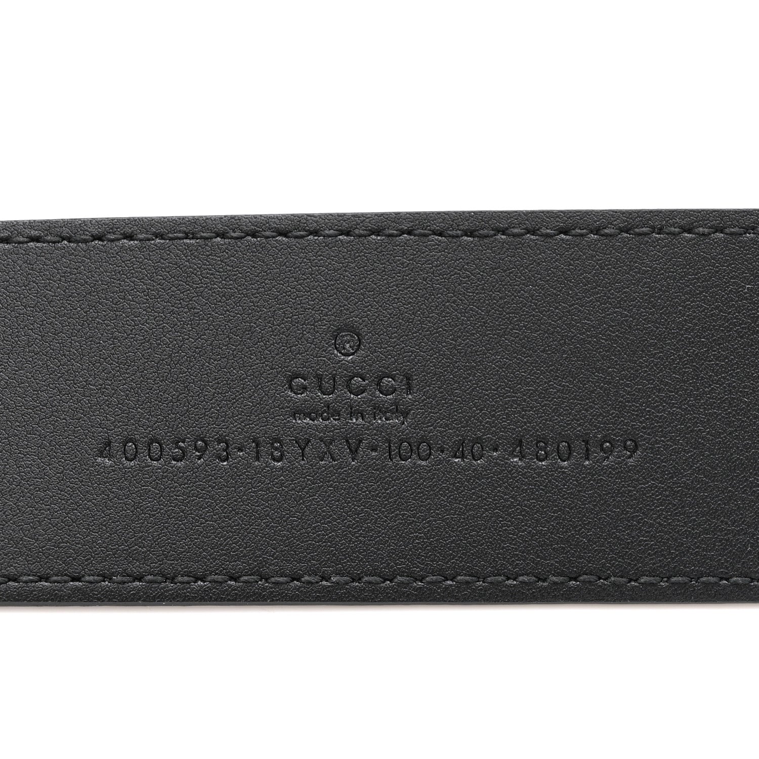 Gucci Azalea Calfskin Enamel Monochrome Double G Belt 100 40 Black 5 of 5