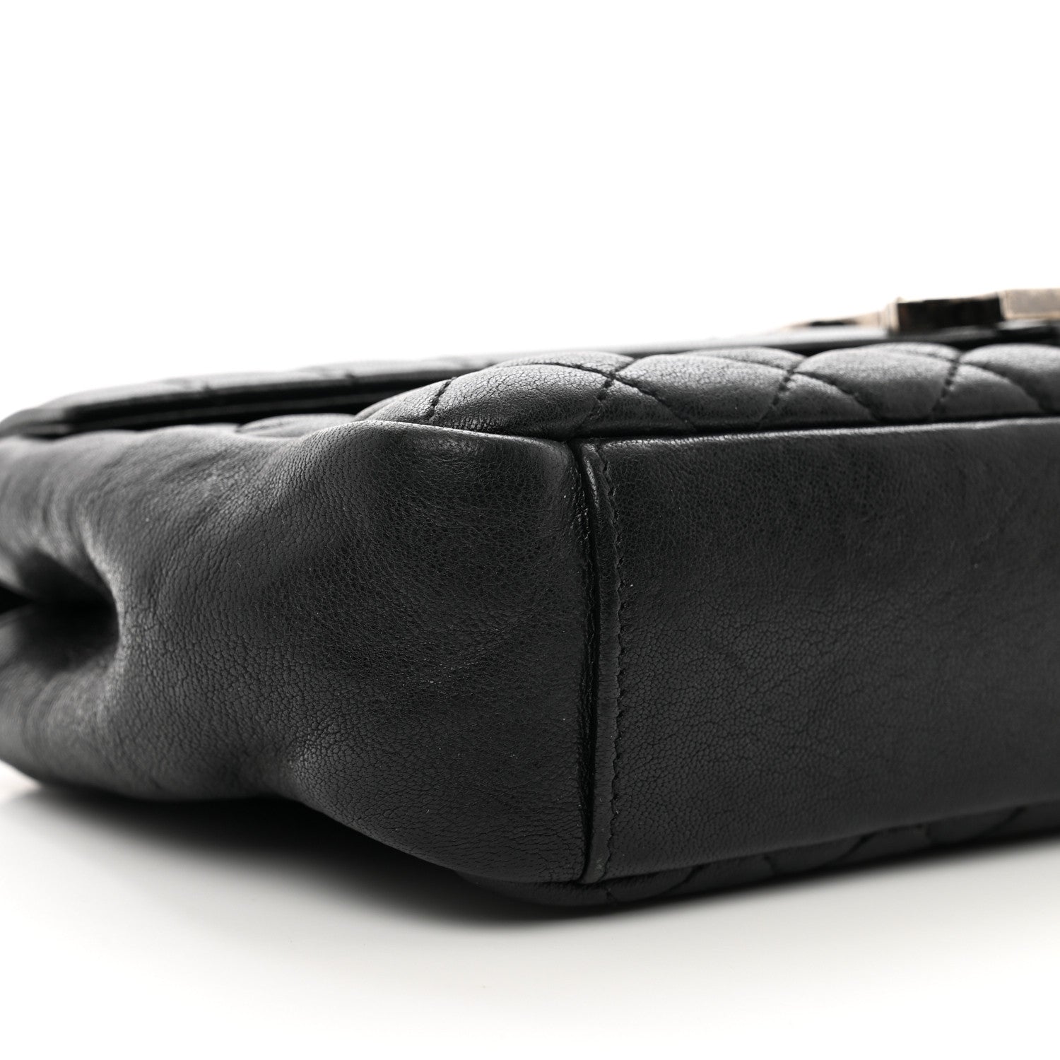 Saint Laurent Sheepskin Tri-Quilt Monogram Medium College Bag Black 9 of 11