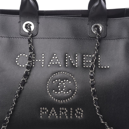 Chanel Caviar Small Studded Deauville Tote Black 8 of 11