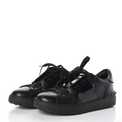 Valentino Garavani Calfskin Womens Rockstud Open Sneakers 35.5 Black 3 of 11