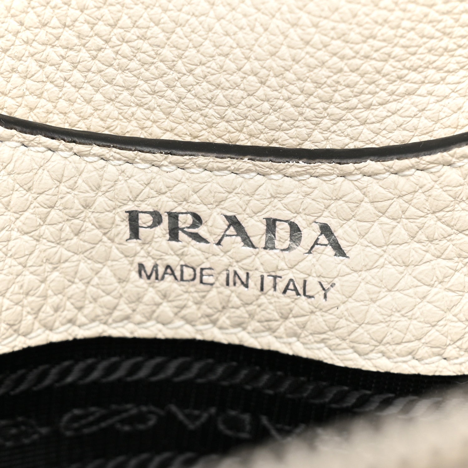 Prada Vitello Daino Soft Small Zippered Top Handle Bag White 6 of 8