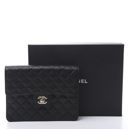 Chanel Caviar Quilted Square Flap Clutch Black 11 of 11