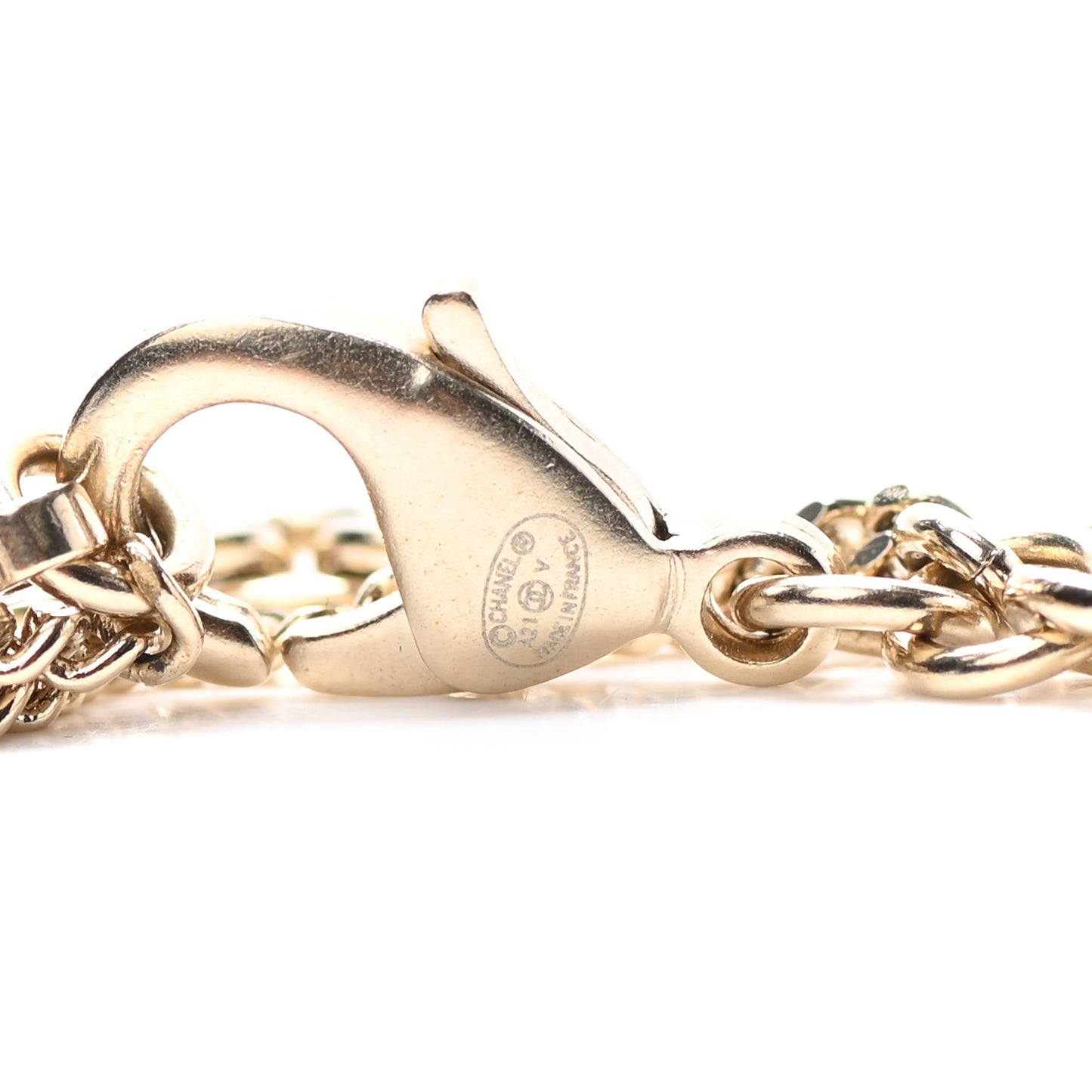 Crystal CC Multi Strand Chain Necklace Gold