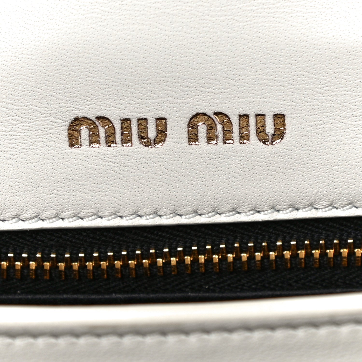 Miu Miu Calfskin Lizard Embossed Flap Bag Yellow White 6 of 11