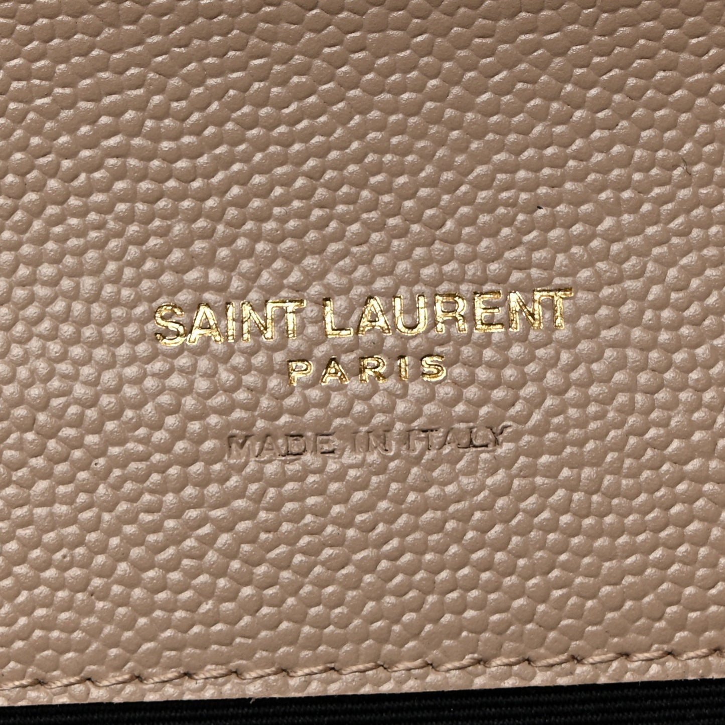 Grain De Poudre Matelasse Chevron Monogram Envelope Clutch Dark Beige