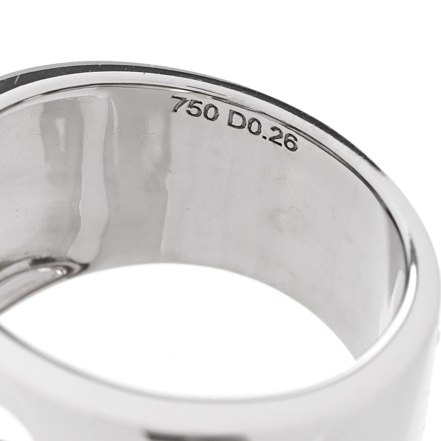 18K White Gold Diamond Move Noa Wide Band Ring 53 6.5