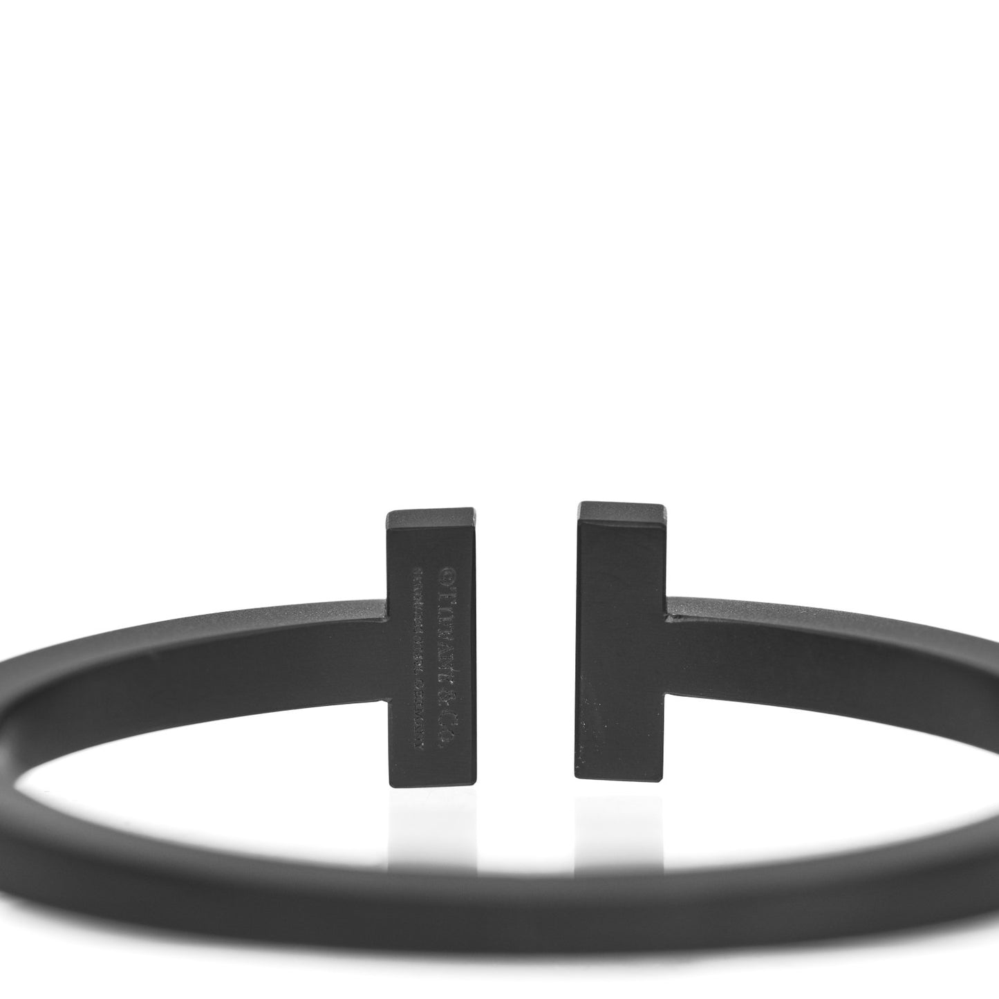 Black-Coated Stainless Steel T Square Bracelet