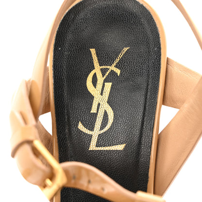 Saint Laurent Patent Tribute 75 Platform Sandals 38 Nude Powder 7 of 11