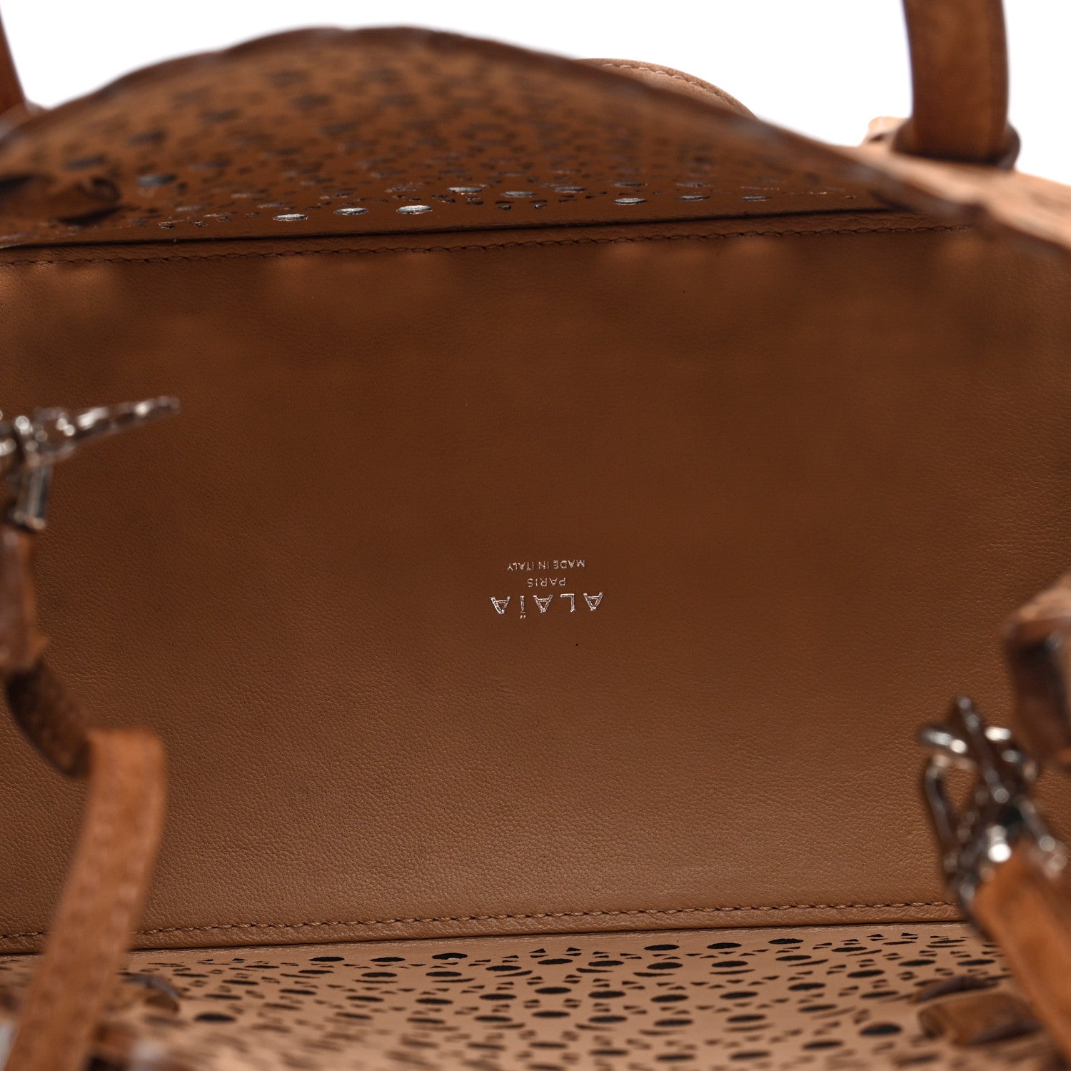 Alaia Nubuck Vienne Wave Mina 25 Bag Terre d'Ombre 6 of 10