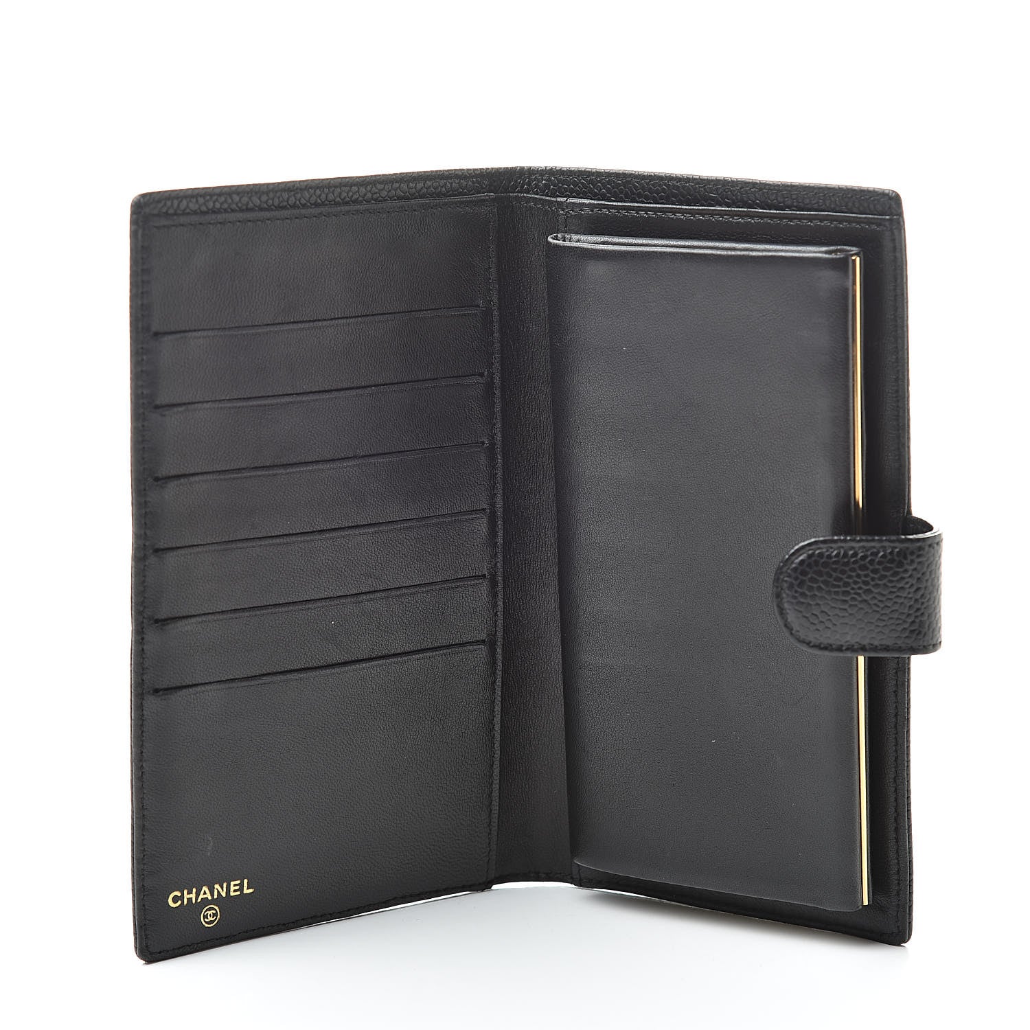 Chanel Caviar Timeless CC French Wallet Black 5 of 12
